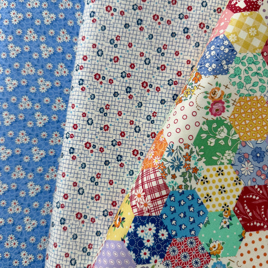 Aunt Grace Goes Scrappy by Judie Rothermel for Marcus Fabrics - Grid - Cream