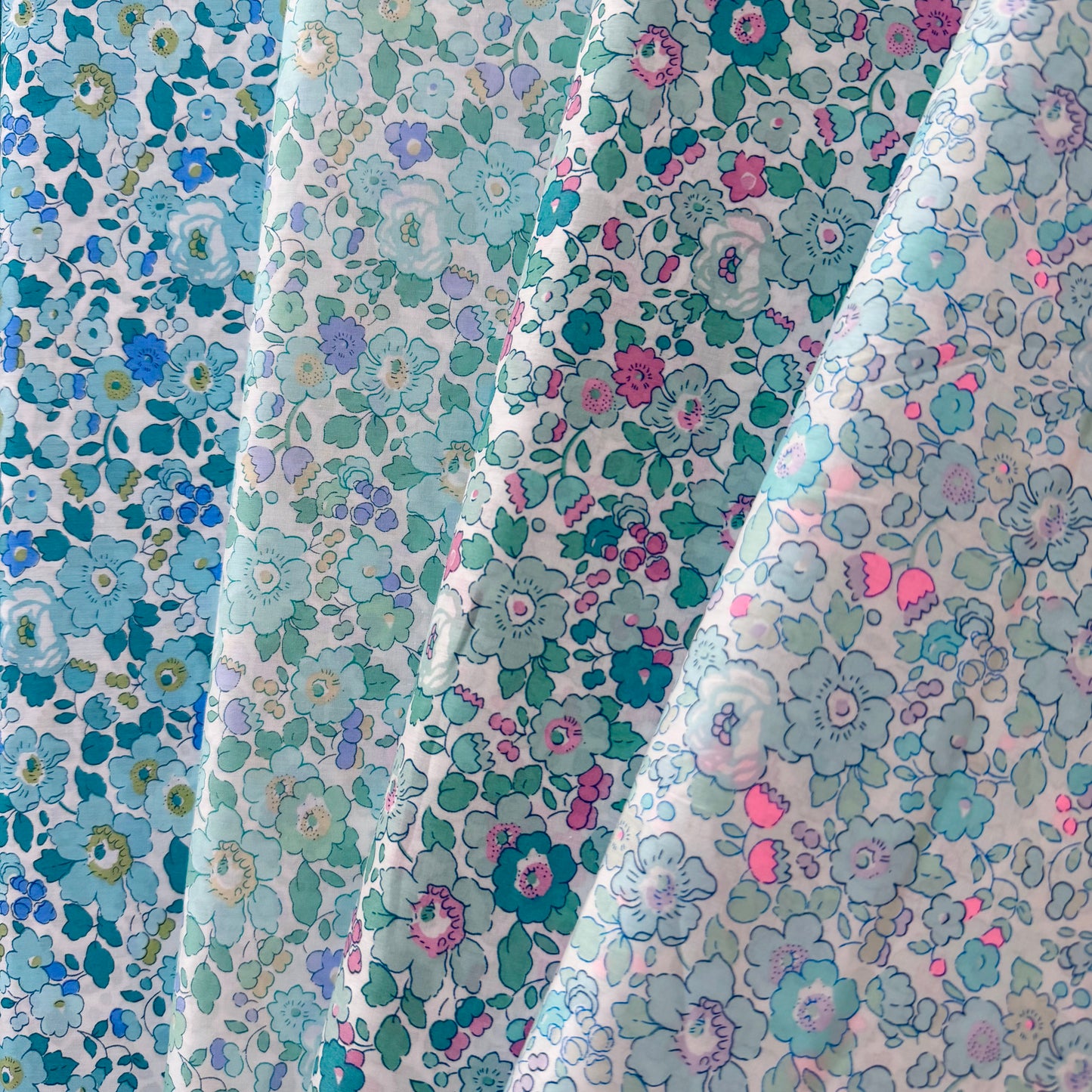 Bespoke Liberty Tana Lawn - Jade and Lilac Betsy