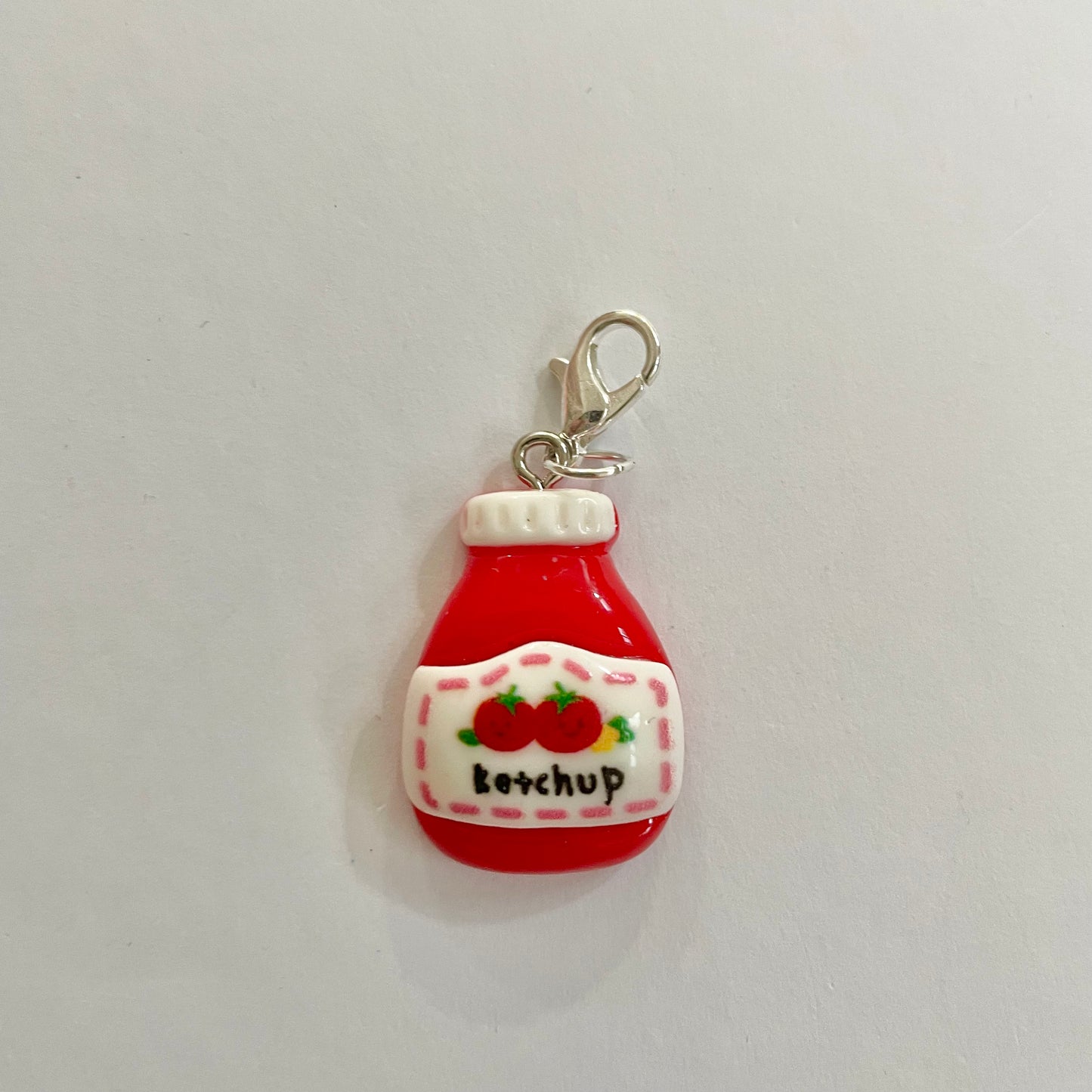 Ketchup Zipper Charm