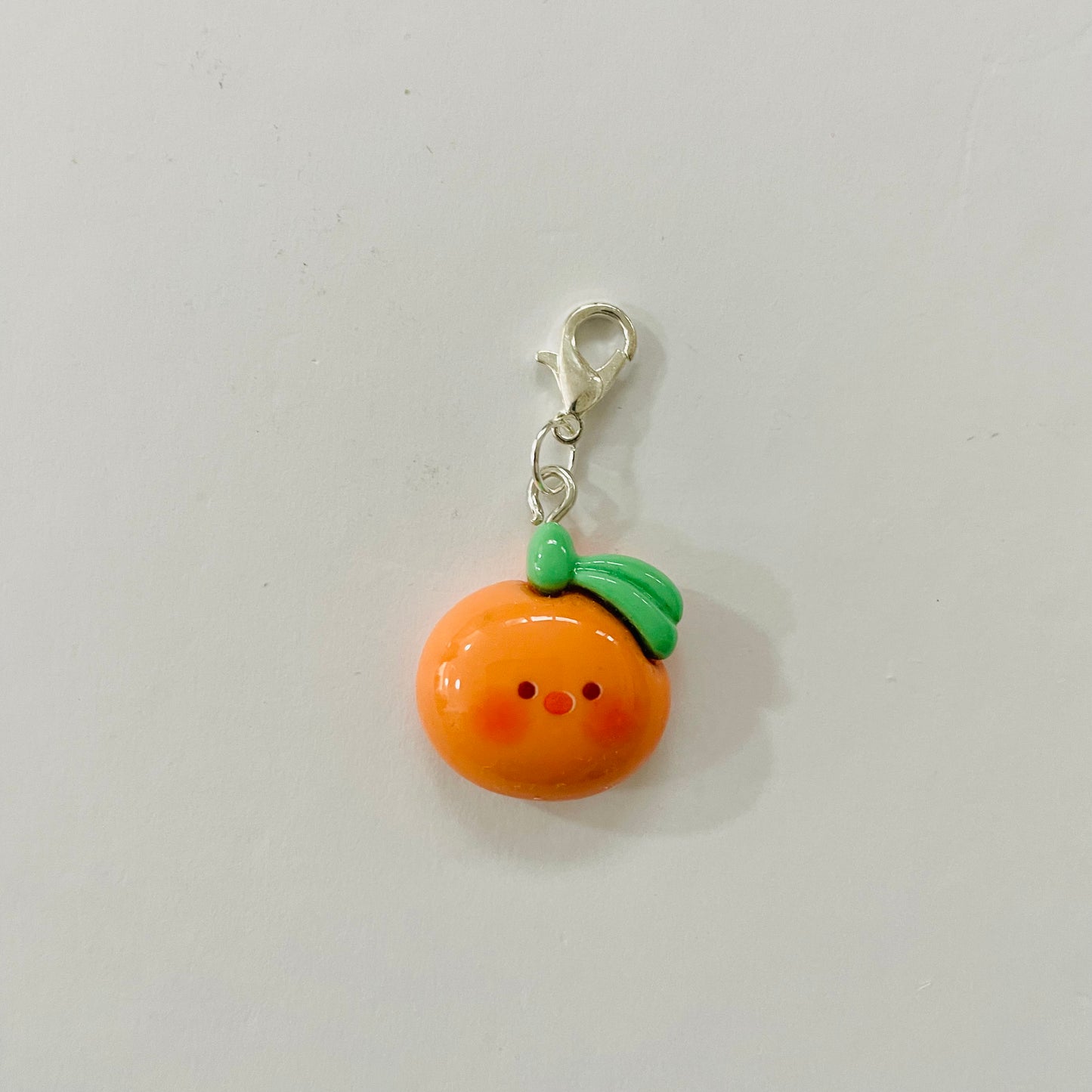 Orange Zipper Charm