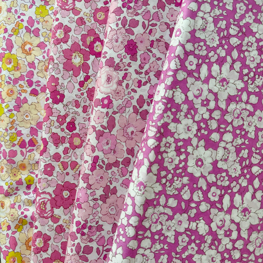 Bespoke Liberty Tana Lawn - Pink Betsy Boo