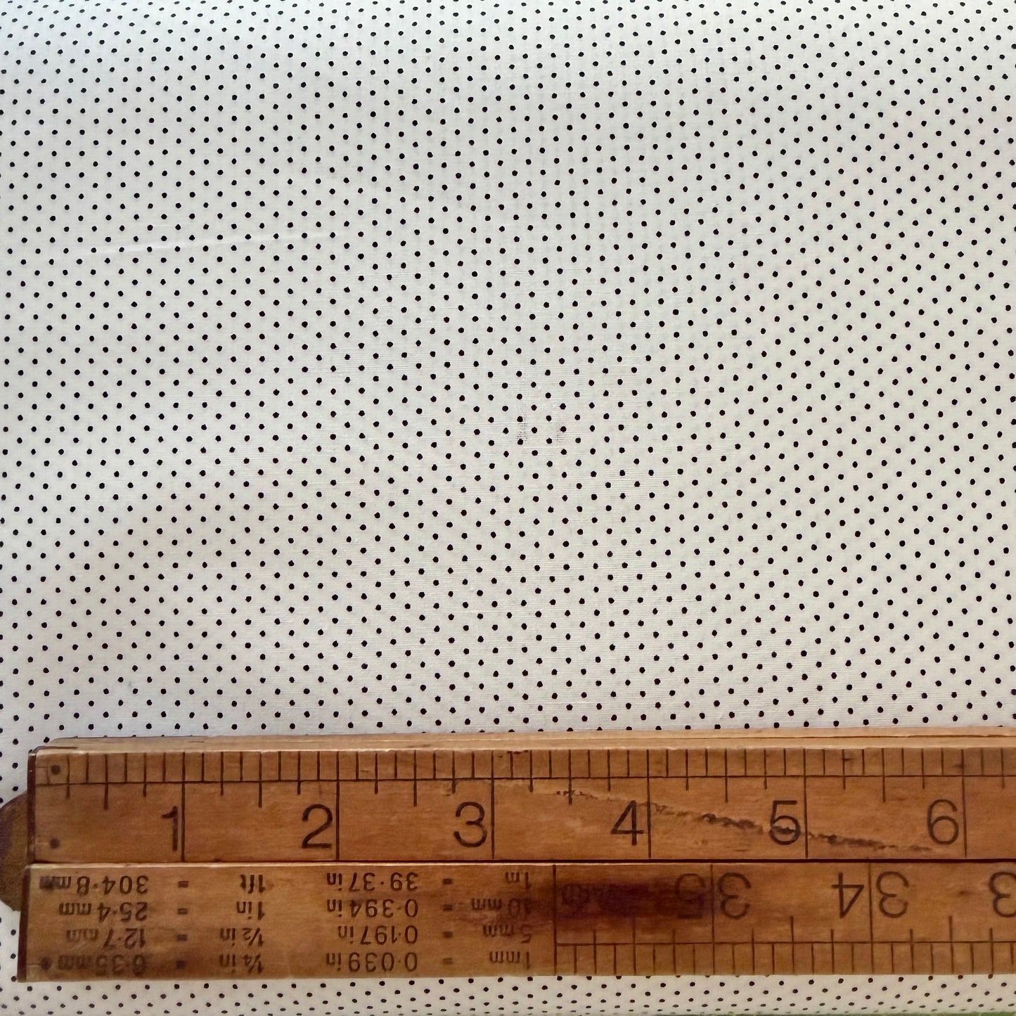 Brown Pin Dot on Cream