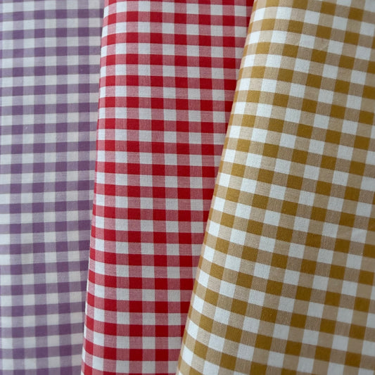 Plum - 1/4” Yarn Dyed Japanese Gingham