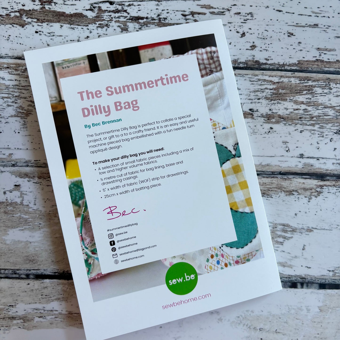 Summertime Dilly Bag (A5 Booklet)