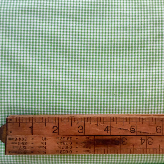 Japanese 1/16th” Green Gingham