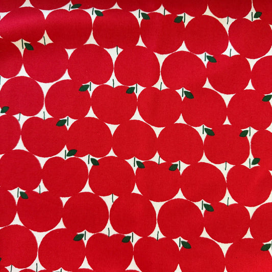 Red Apples Cotton Printed Oxford