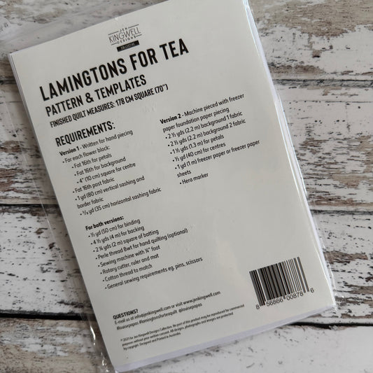 Lamingtons for Tea - Pattern and Acrylic Templates