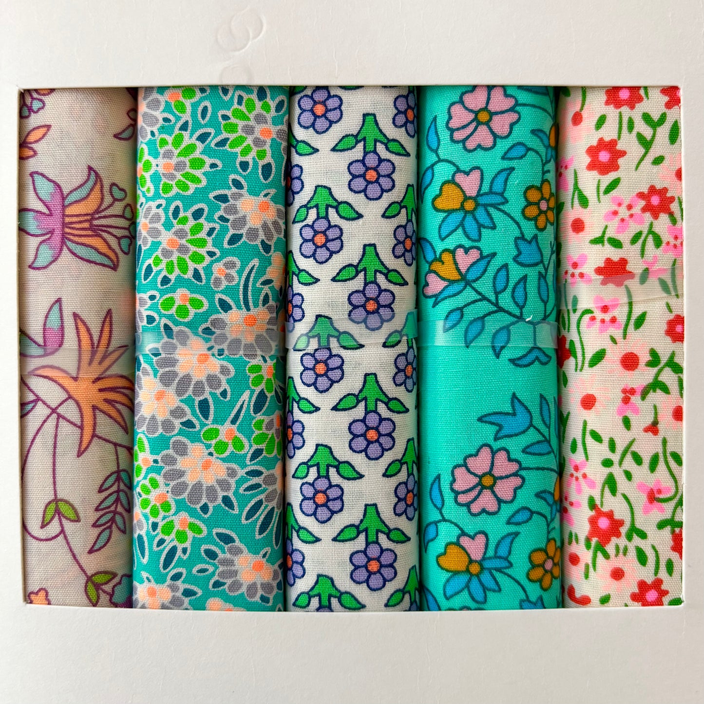 Aqua - 5 Fat Quarters from Petit Pan