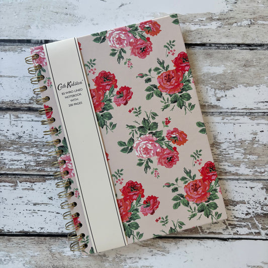 Cath Kidston B5 Wire Bound Journal - Pink Florals