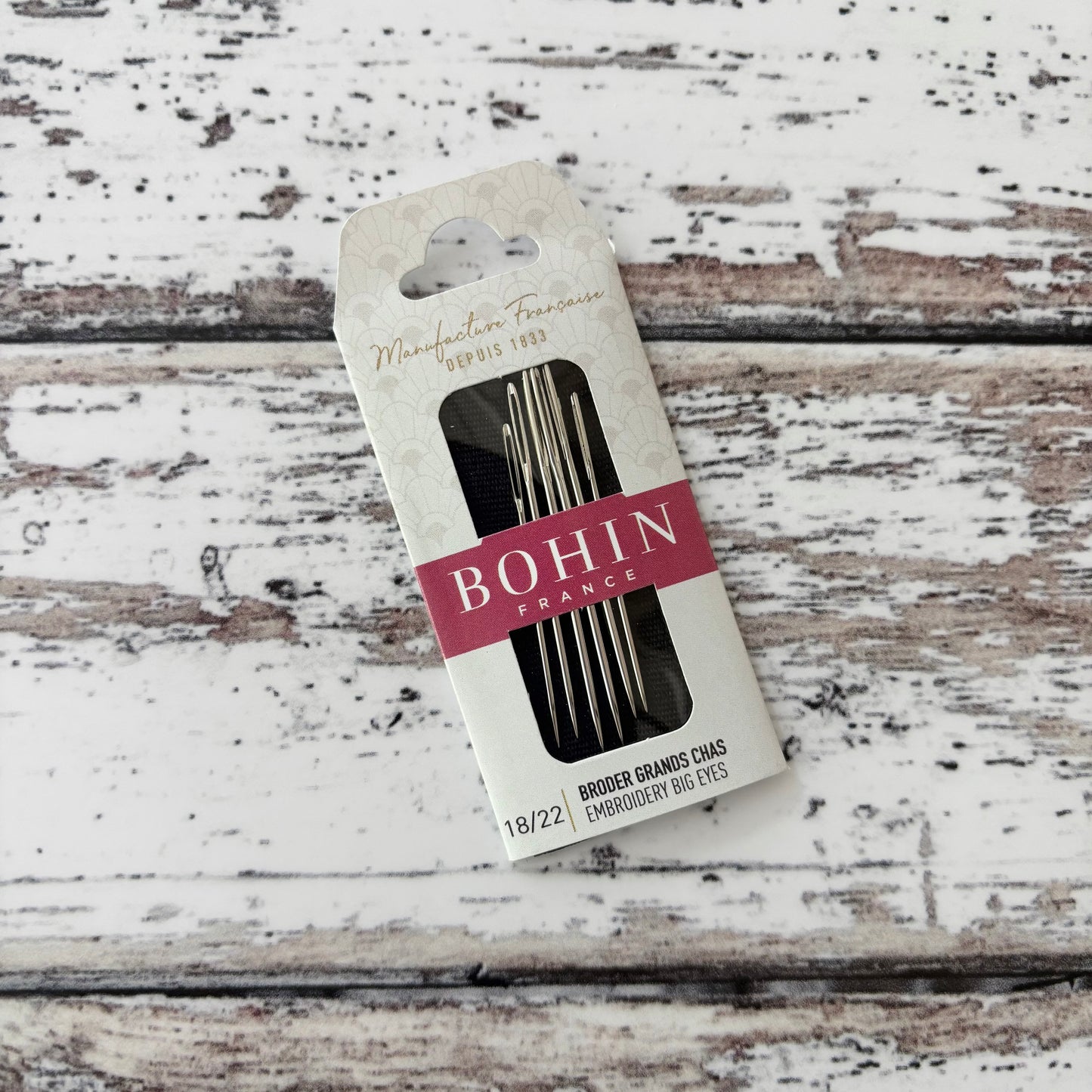 Bohin Embroidery Needles (Big Eye) - size 18-22