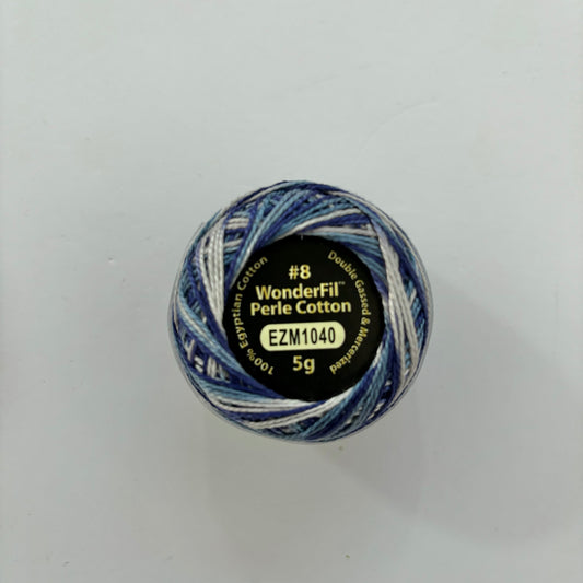 Wonderfil Variegated Perle 8 Thread - EZM1040 Blizzard
