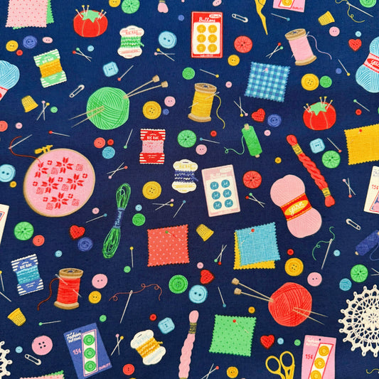 Notions in Navy - Hand Made from Riley Blake