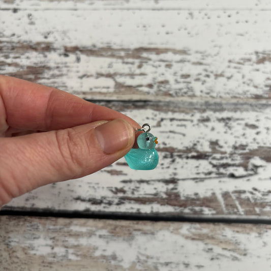 Aqua Duck Zipper Charm