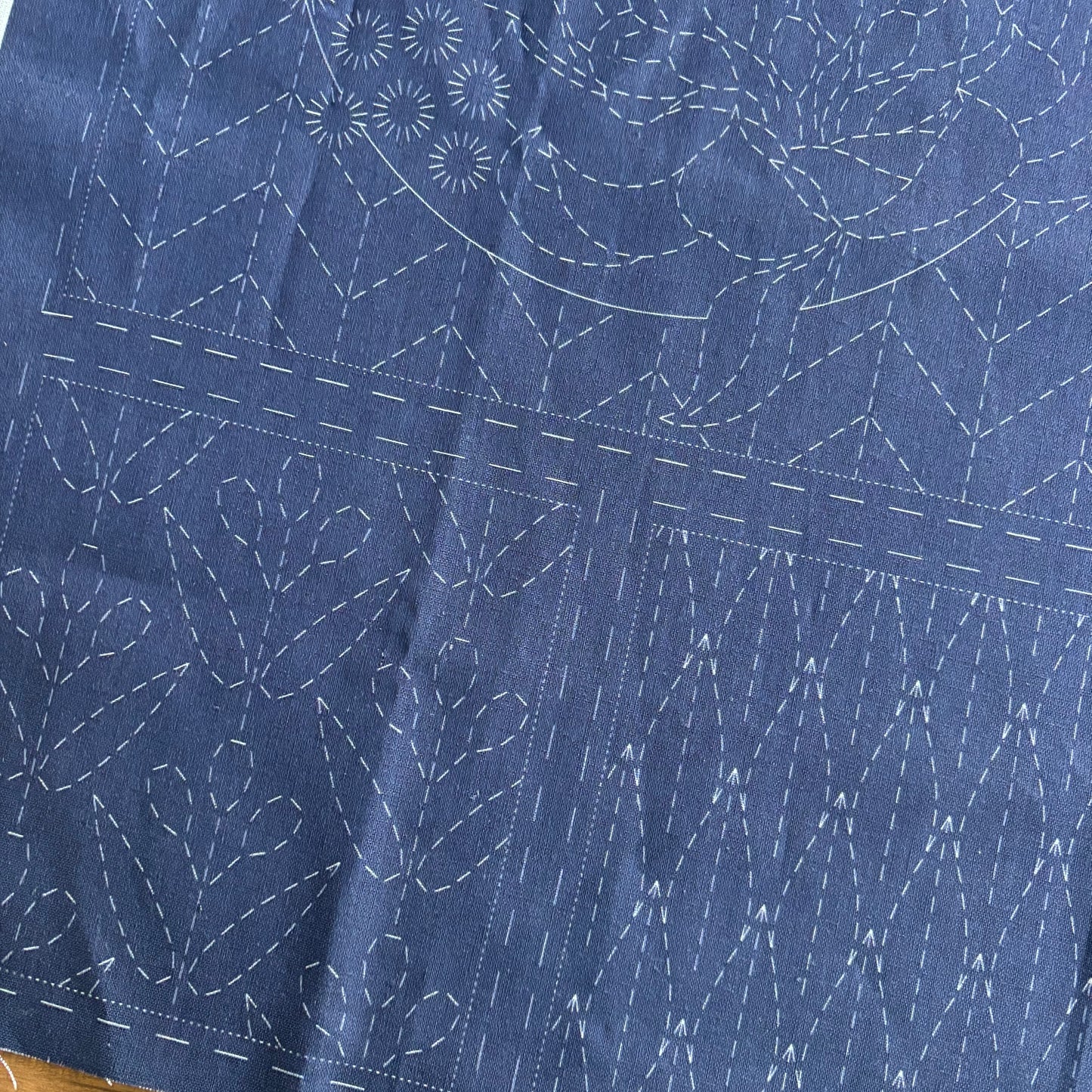 Australian Native Waratah - Sashiko Panel in Indigo