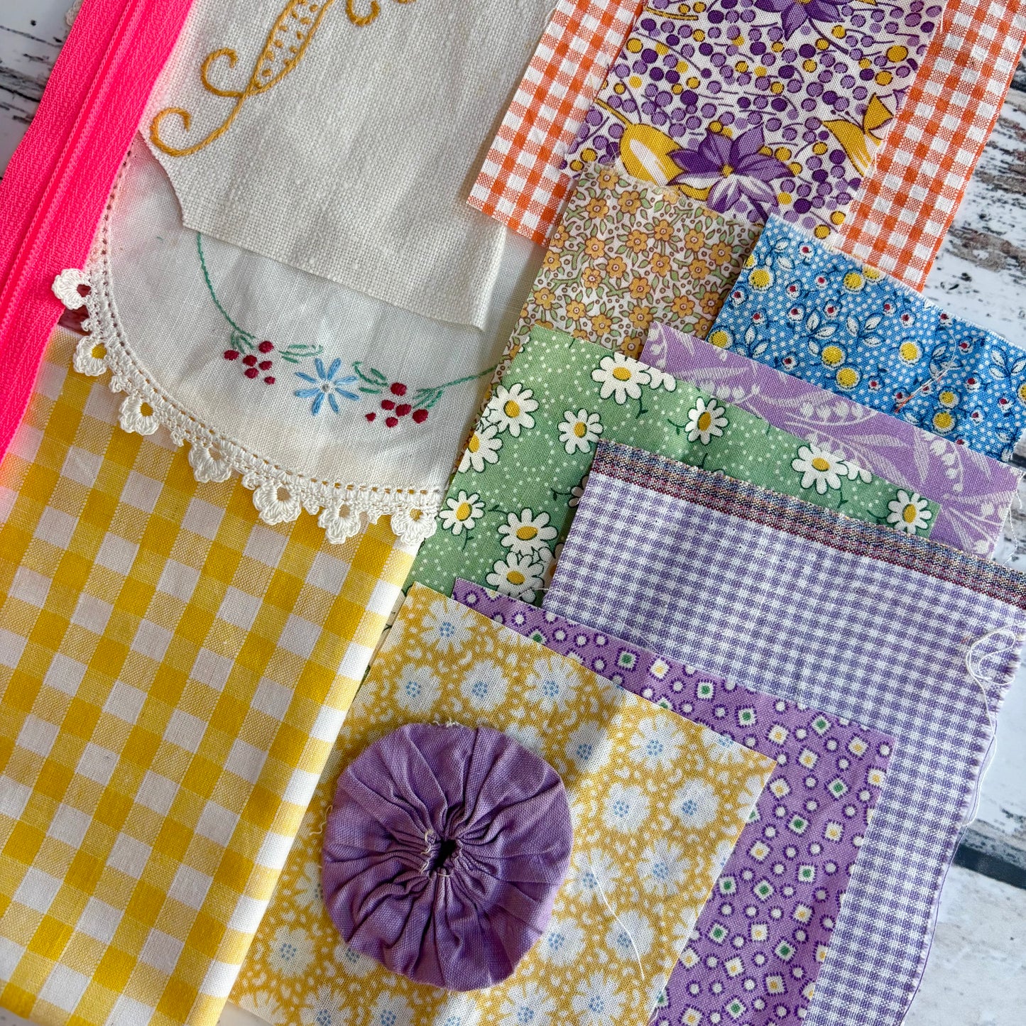 Vintage Pack for scrappy zipper pouches.