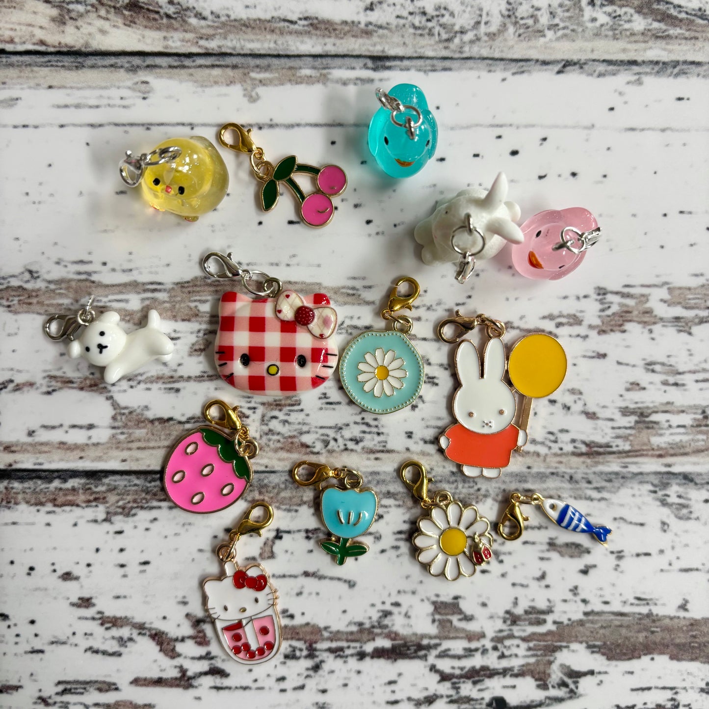 Aqua Duck Zipper Charm