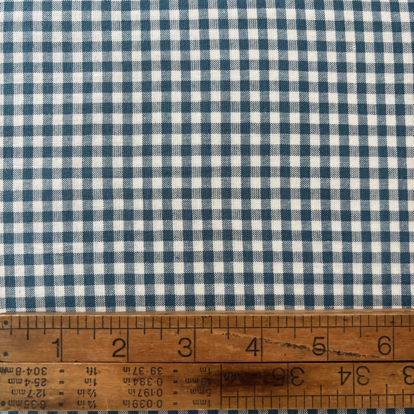 French General - Woven Ginghams Woad Pearl