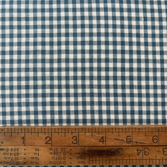French General - Woven Ginghams Woad Pearl