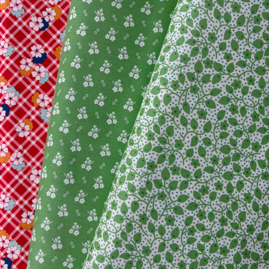 30’s Playtime Red Floral Check