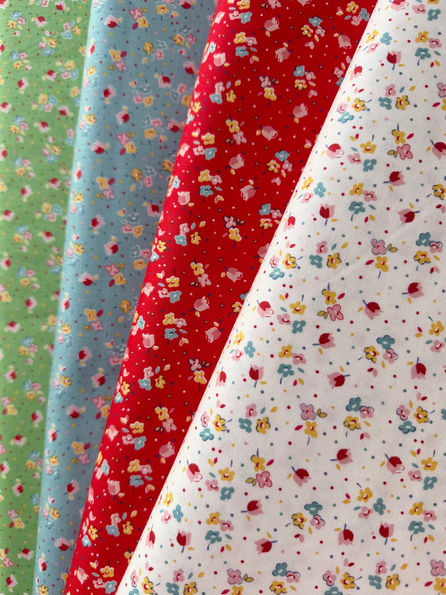 Simple Pleasures Calico Sweet Rose in White - Riley Blake