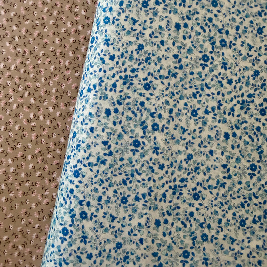 Dainty Blue Floral - Japanese Lawn