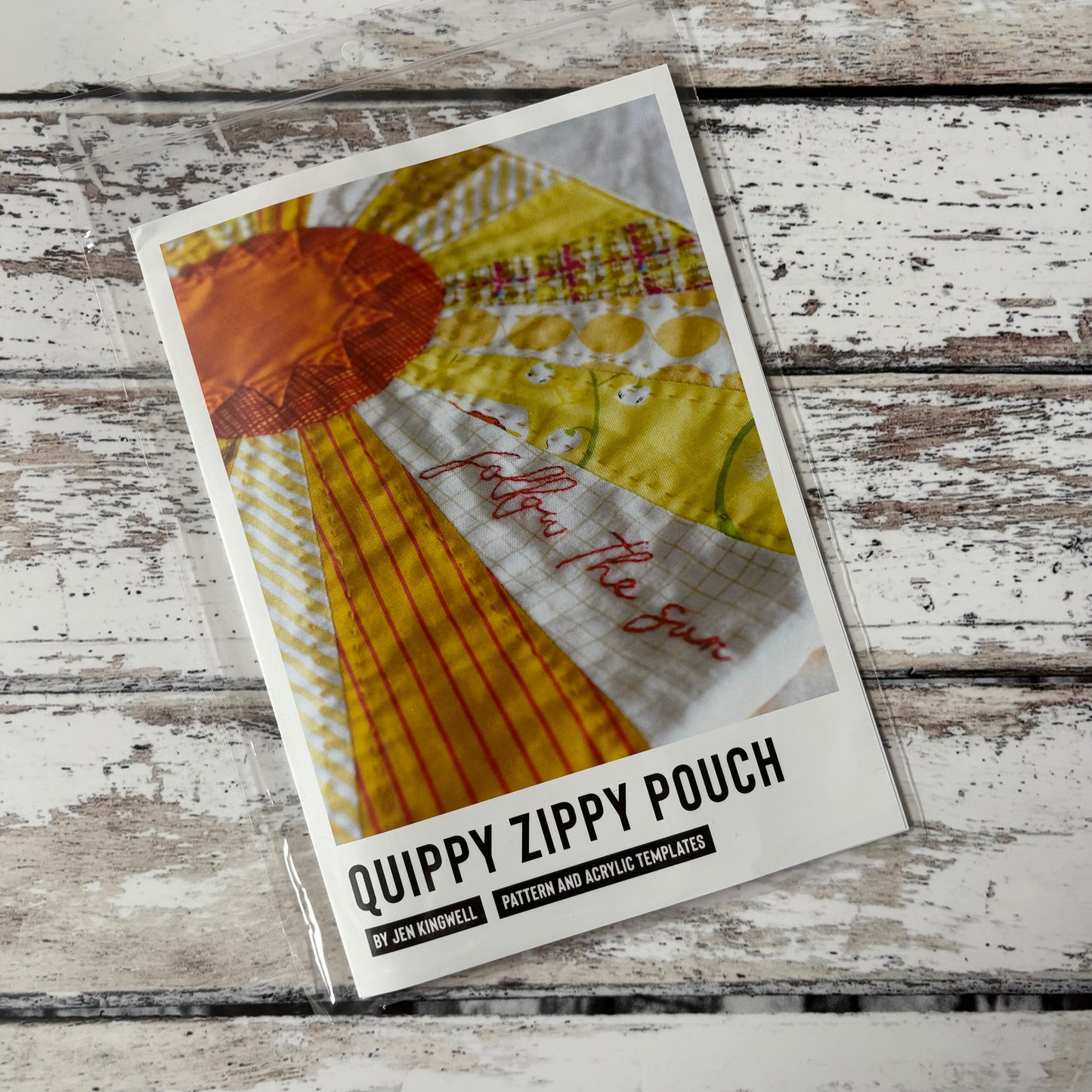 Follow the Sun - Quippy Zippy Pouch Pattern and Templates by Jen Kingwell
