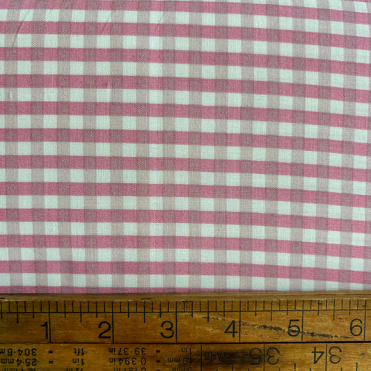 YUWA Basic Check - Pink and Musk