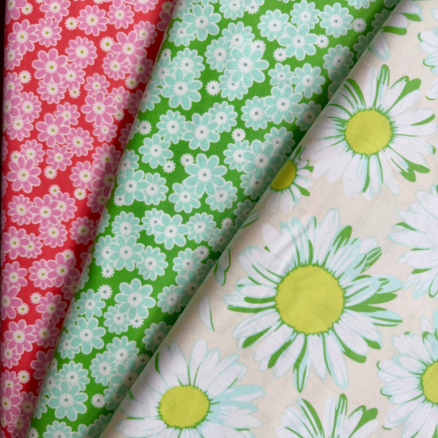 Dear Daisy in Clementine - Daisy Crush by Heather Bailey for Figo Fabrics