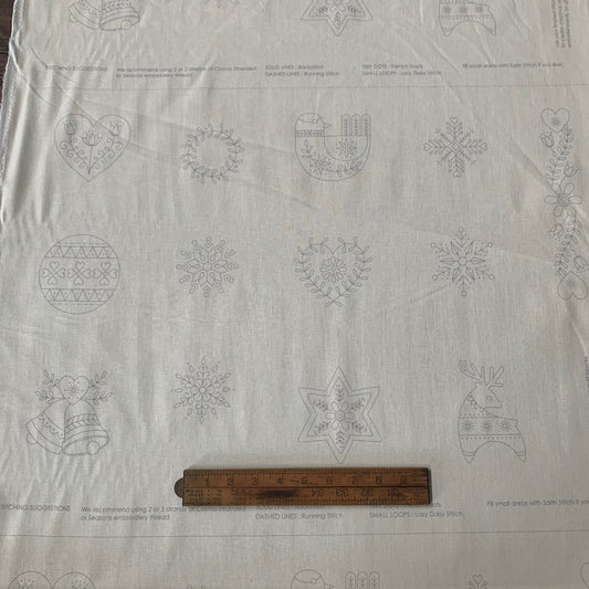 Merry Stitchmas Panel - Fat Quarter