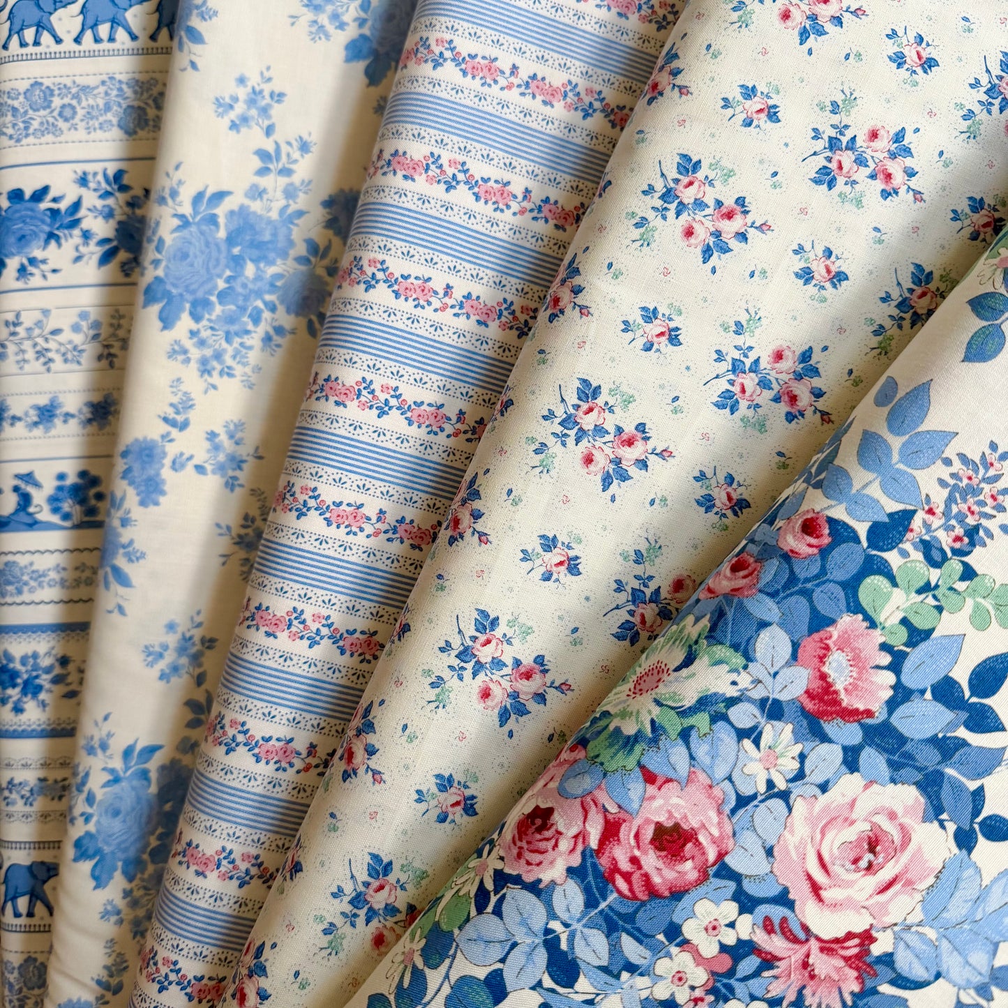 Tilda Co-Ordinate - Borders Blue