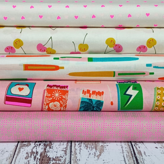 Ruby Star Society - Hearts Neon Rose on Natural - Trinketry