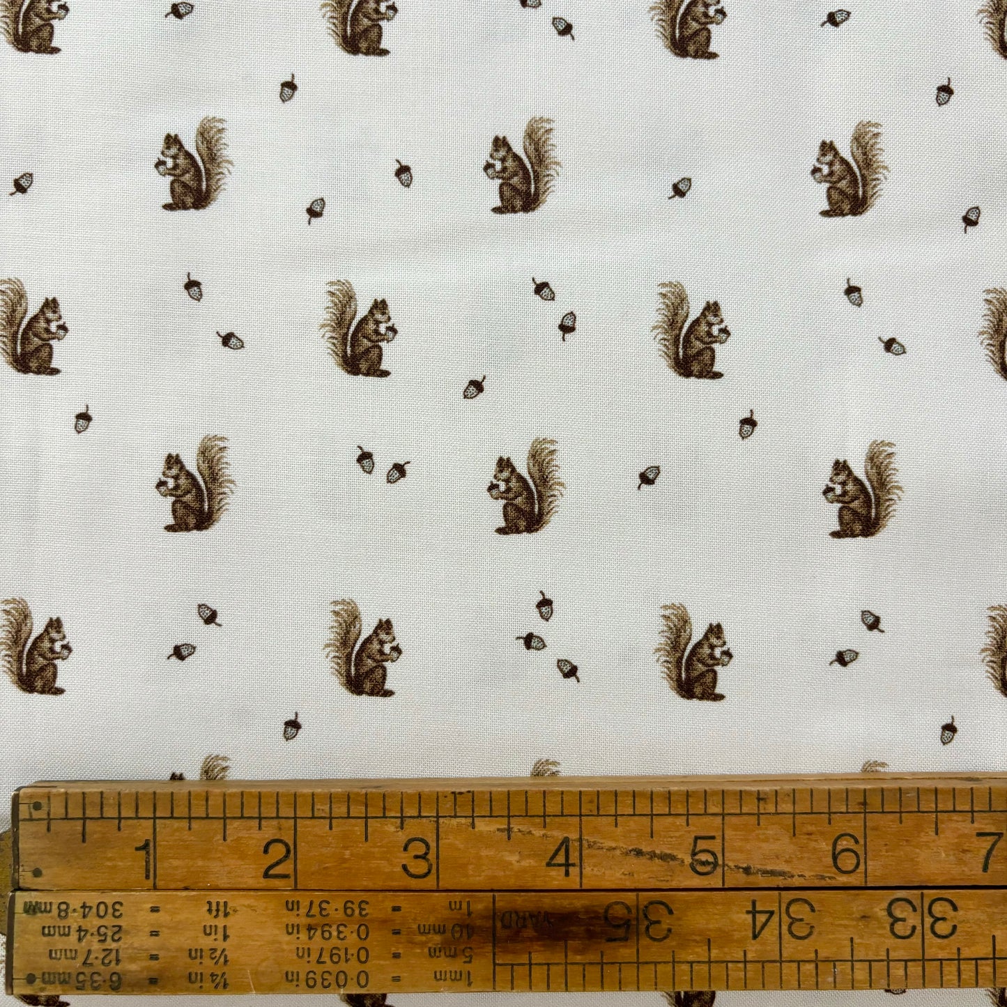 Cream Glenda D - Mayfair by Max and Louise for Andover - brown squirrel