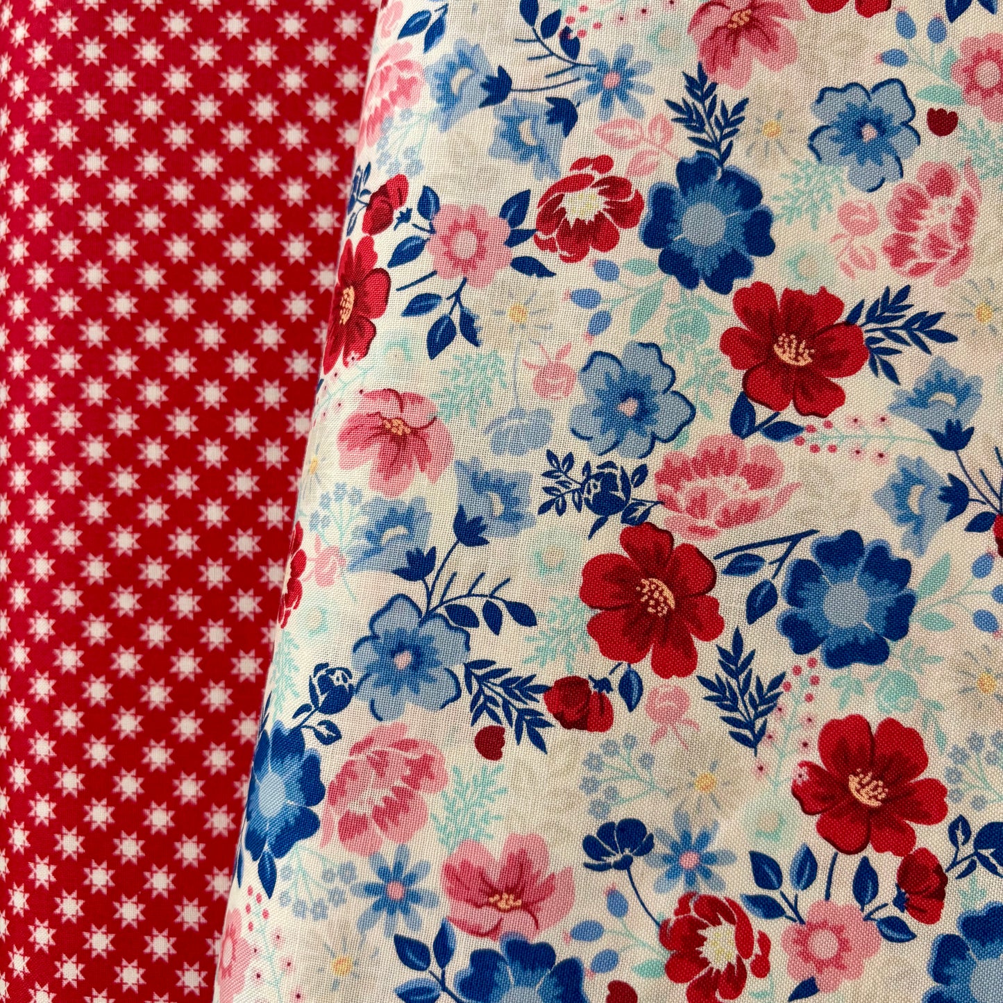 Star Spangled Beauty by Maywood Studios - Tiny Quilt Stars in Red