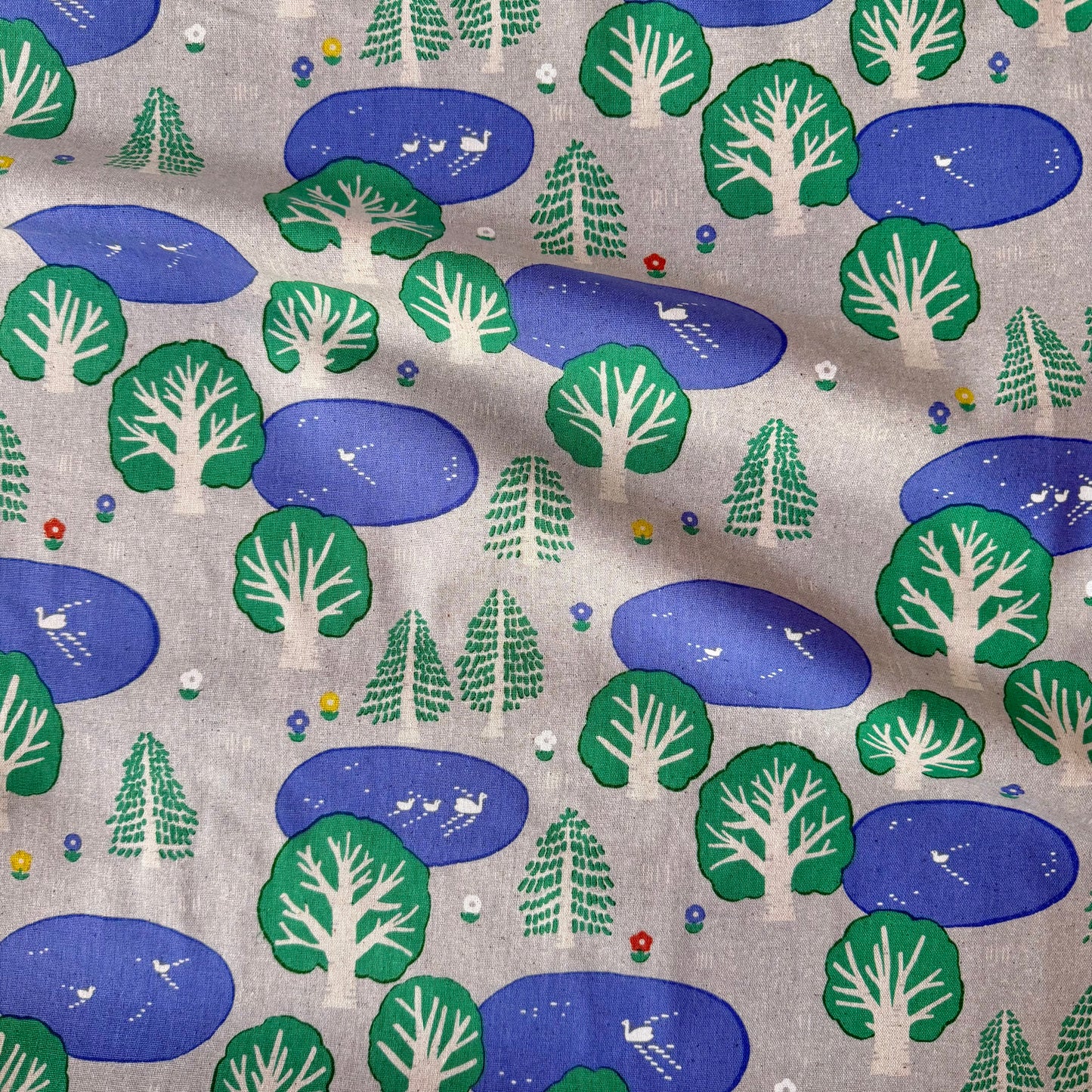 Duck Pond - Cotton Linen Canvas