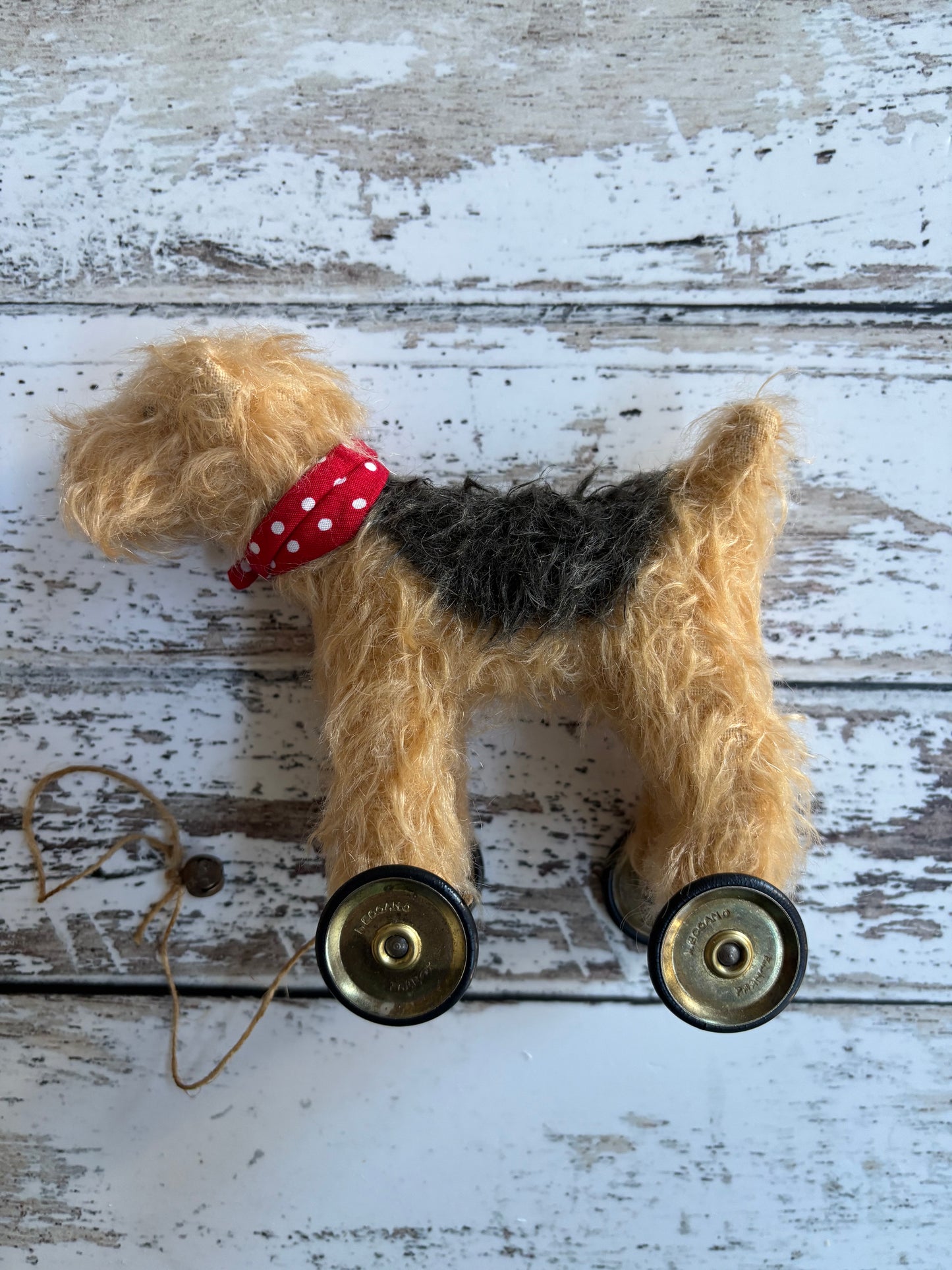 Airedale on Wheels - 12 cm tall