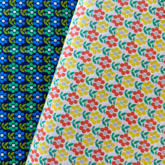 Japanese Blue Stylised Floral