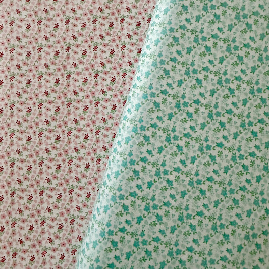 Whimsical Woodland - Mini Florals in Aqua - Riley Blake