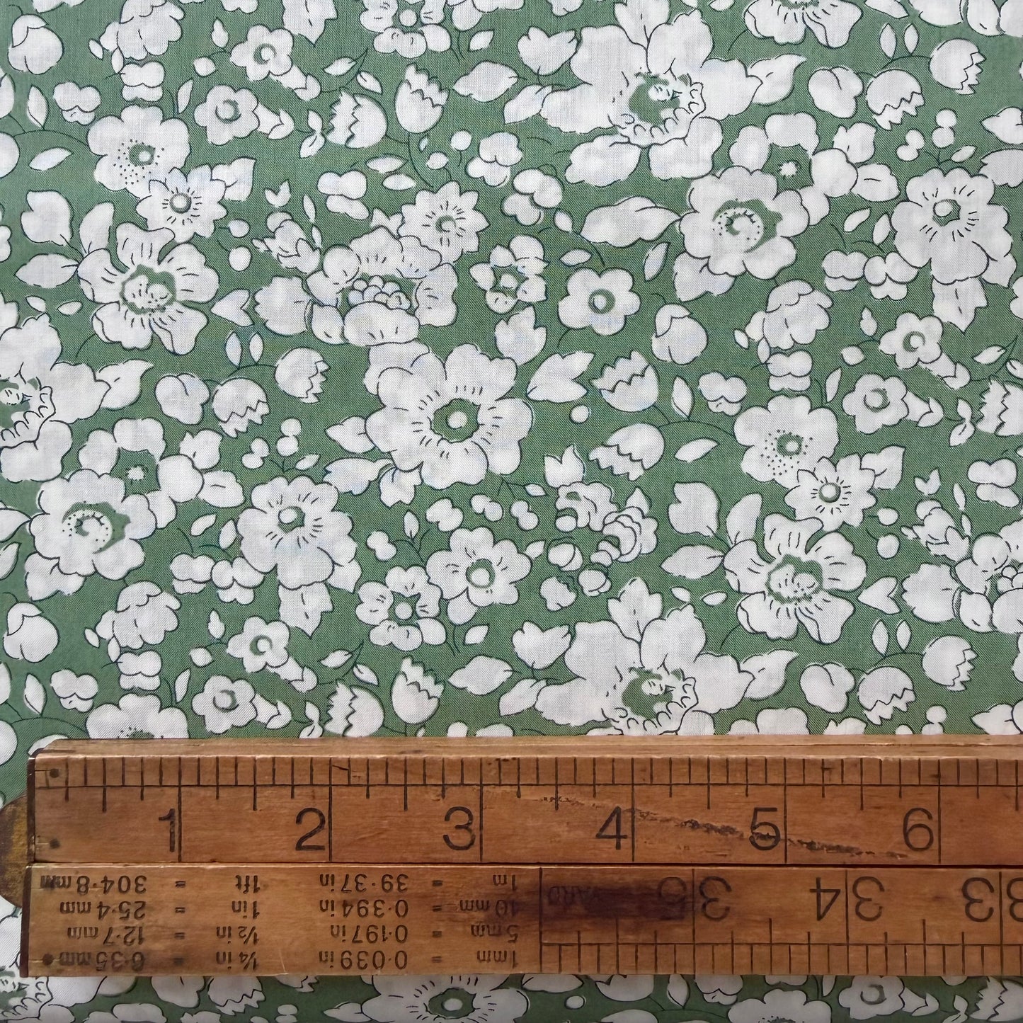 Bespoke Liberty Tana Lawn - Green Betsy Boo