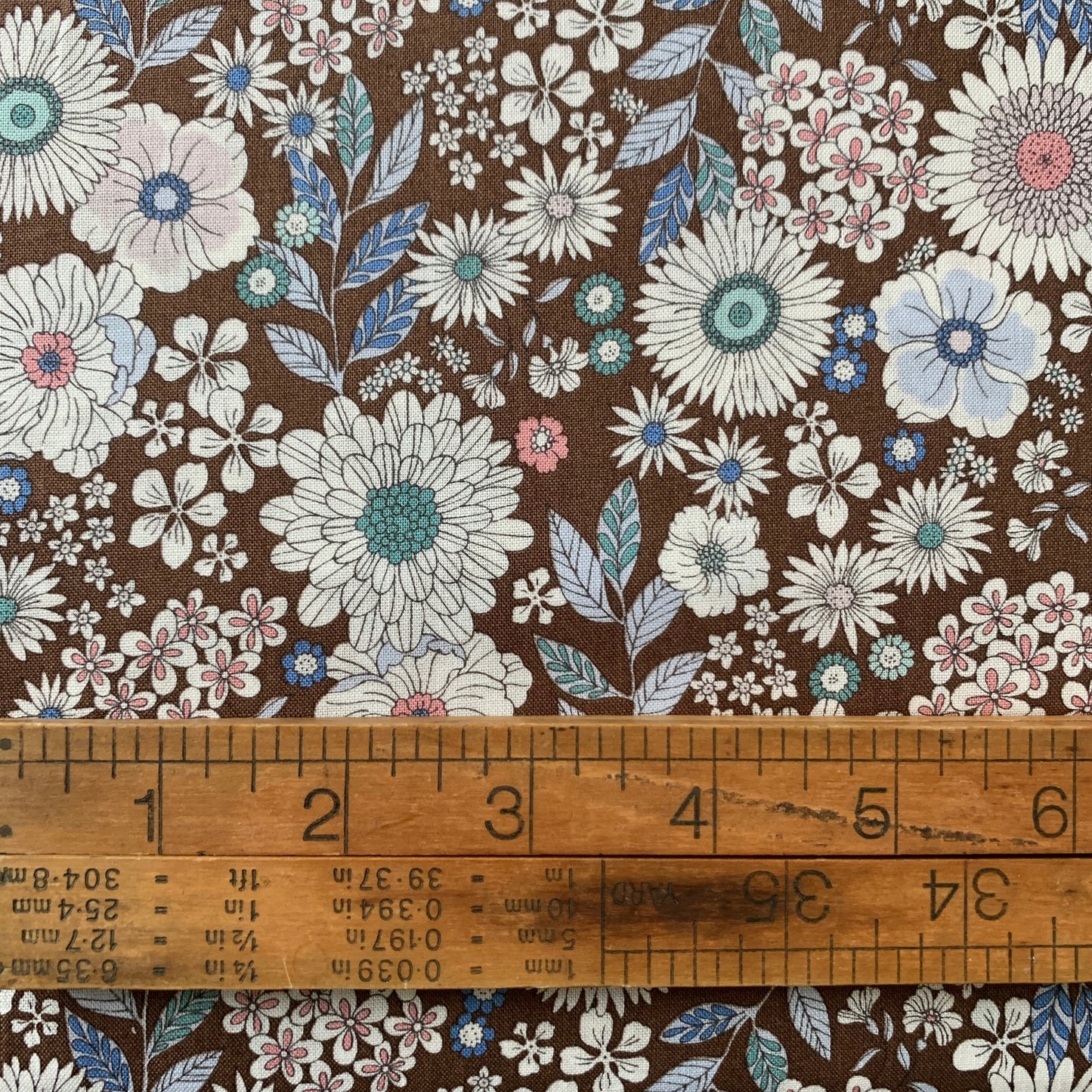 Joli Bouquet Brown Floral Japanese Cotton