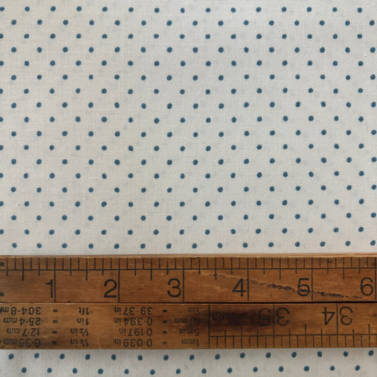 Cottage Flowers by Maywood Studios - Dot Cream / Blue