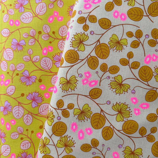 Caper Floral in Citron - Lofi Linen - Ruby Star Society