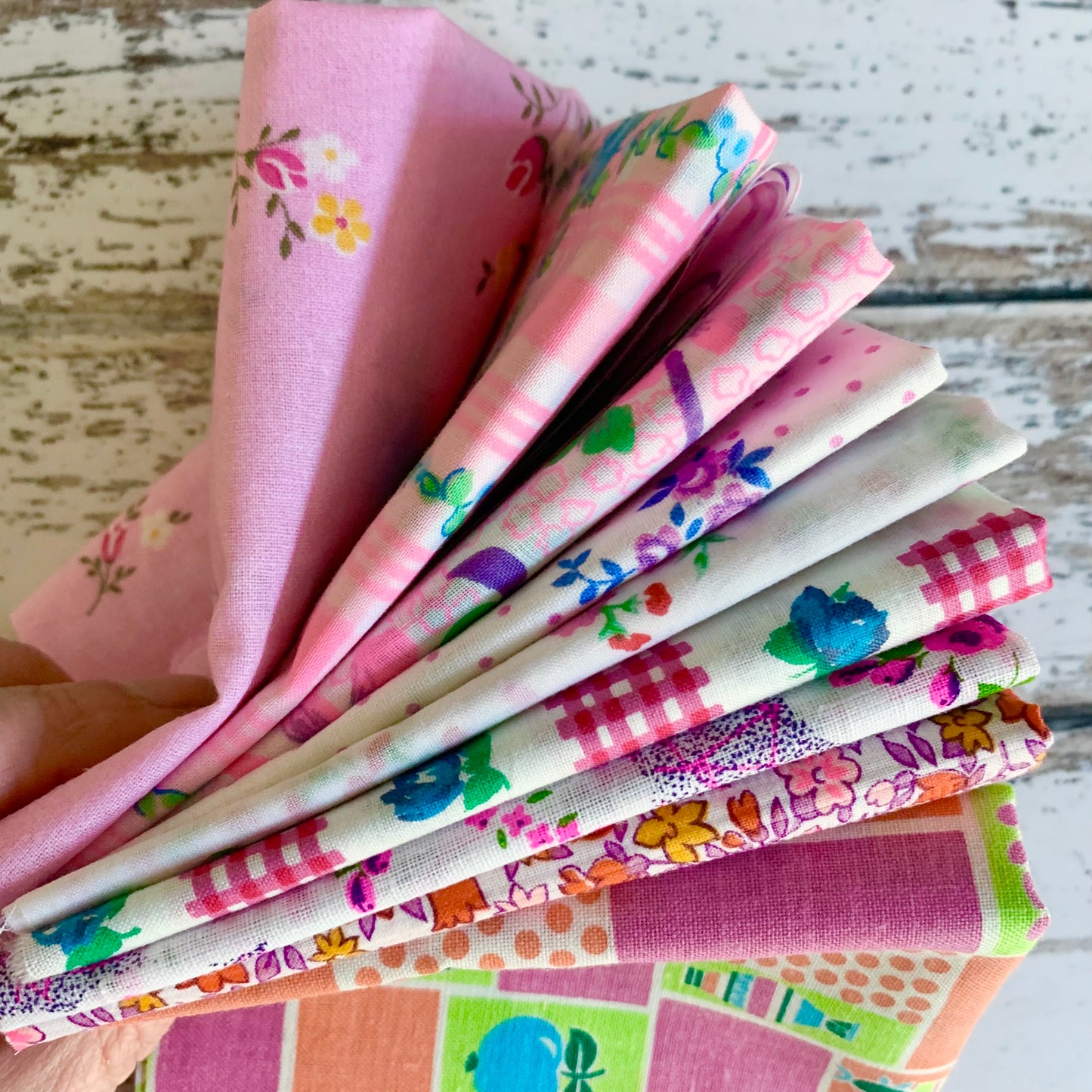 Vintage Fabric Bundle - Pinks