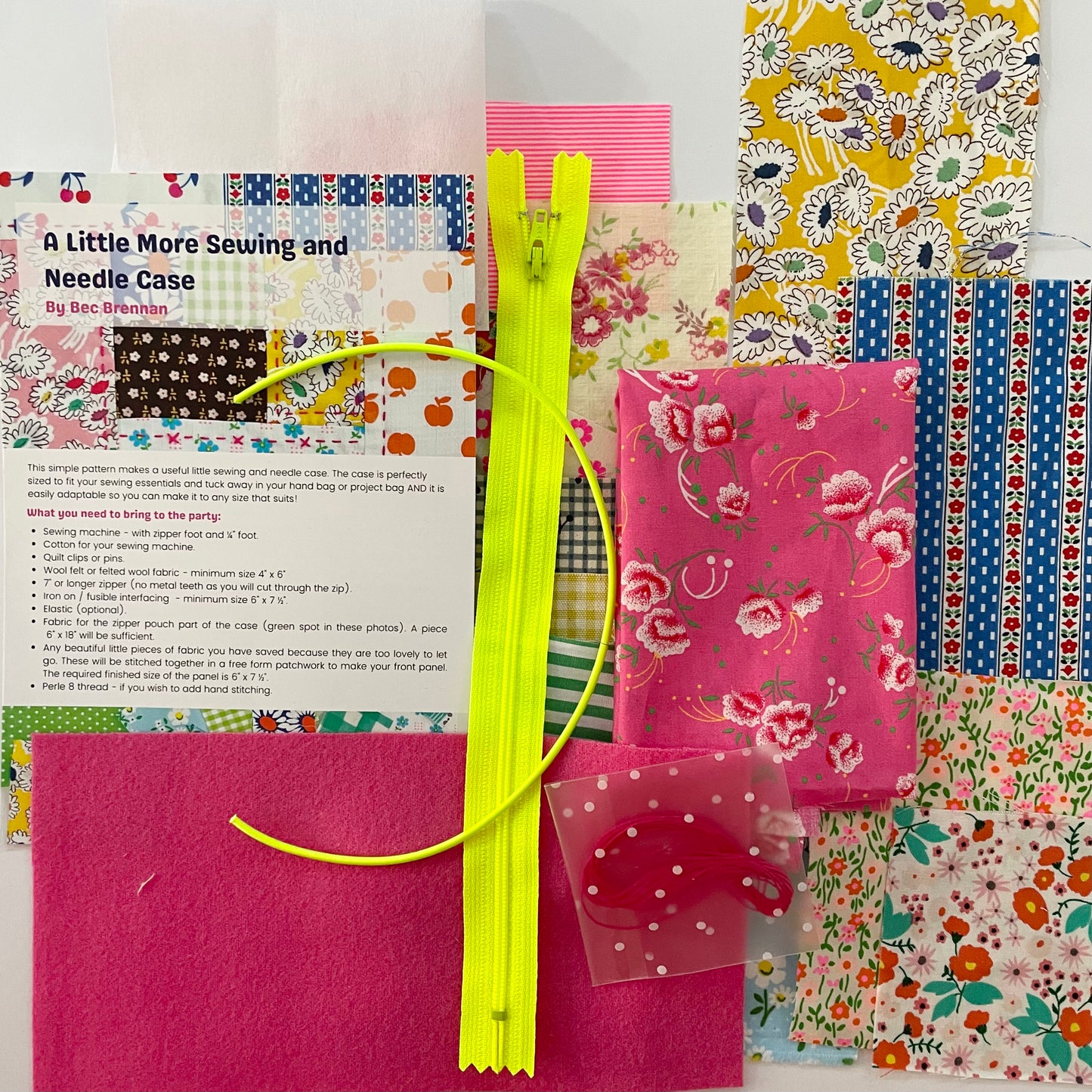 A Little More Sewing and Needle Case Kit and Pattern