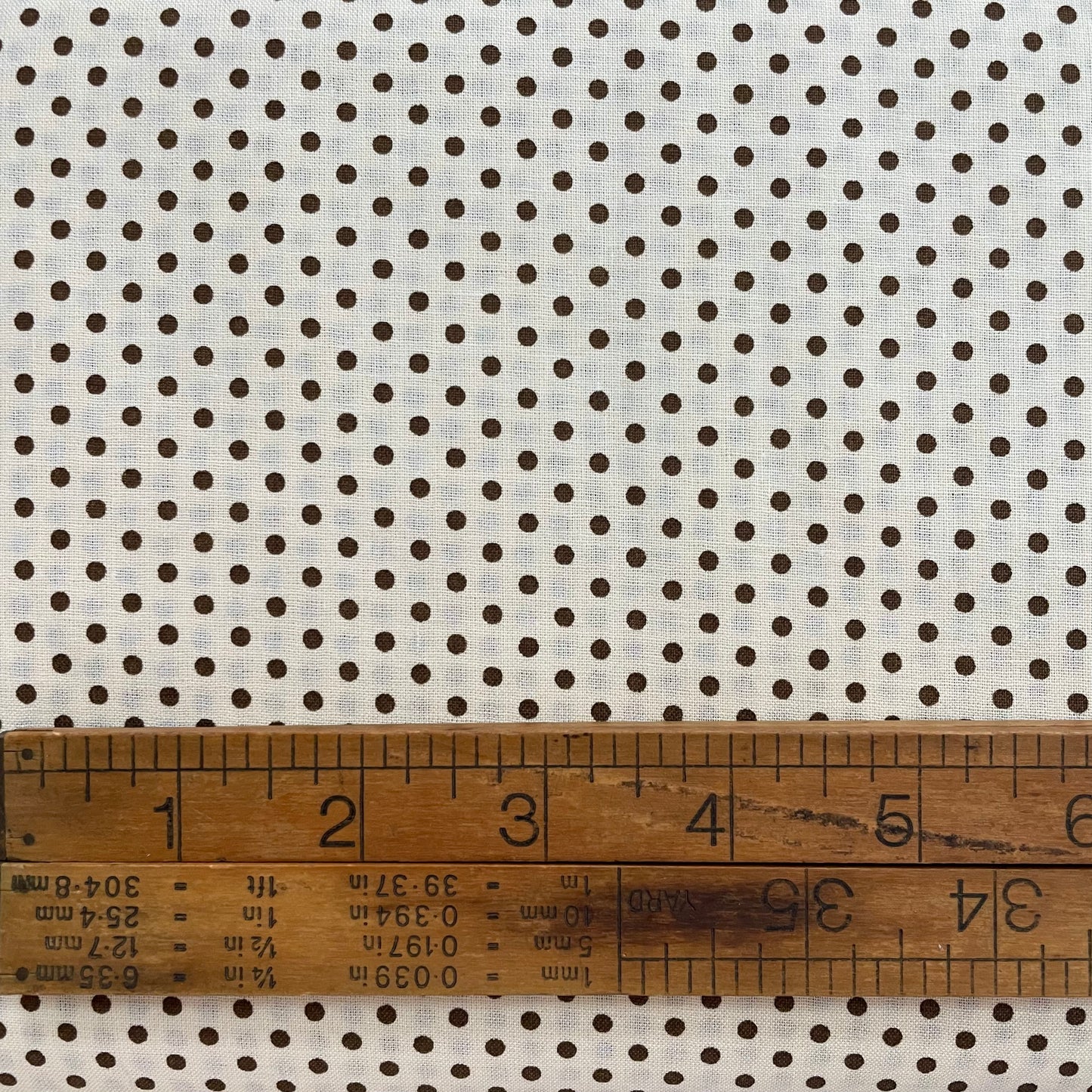 Happy Sweet Collection - Smaller Brown Dot on Cream