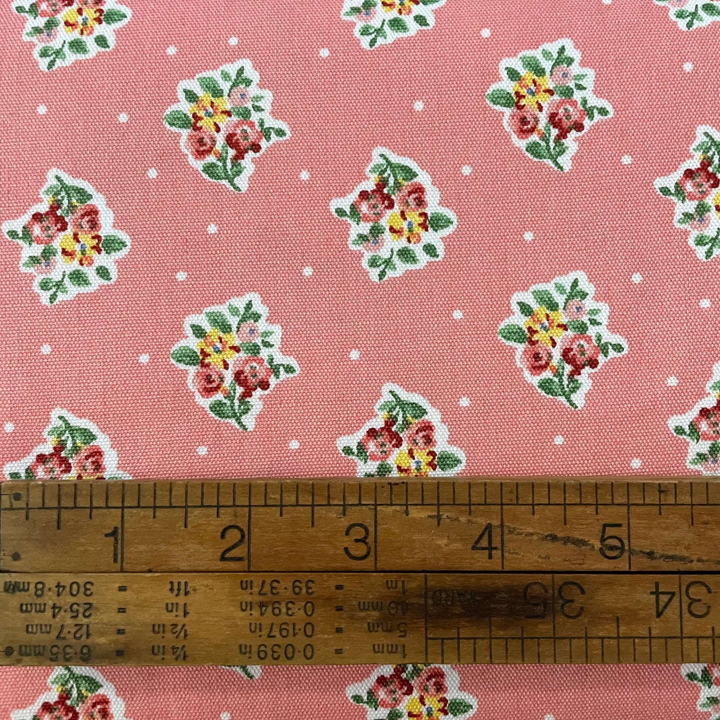 Provence Style Printed Oxford - Coral Pink