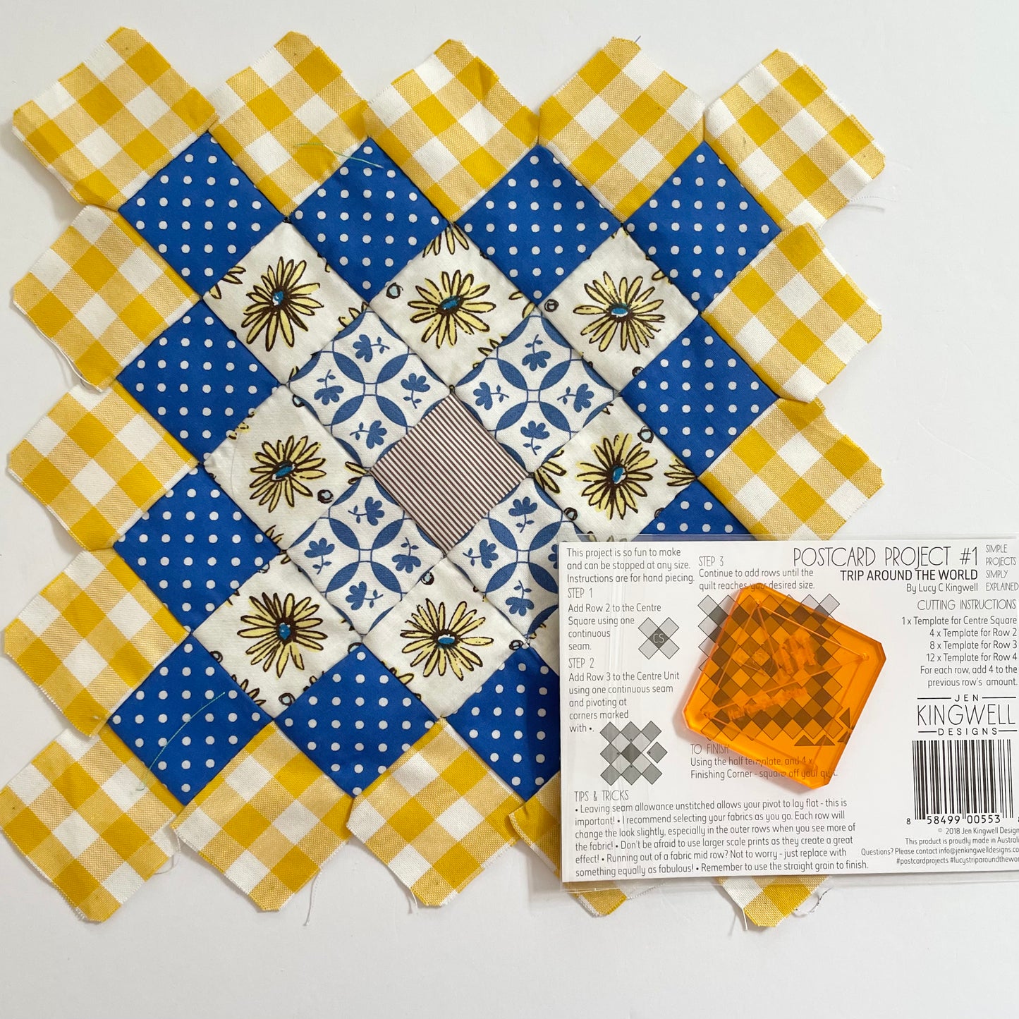 Jen Kingwell Postcard Project #1 - Trip Around the World