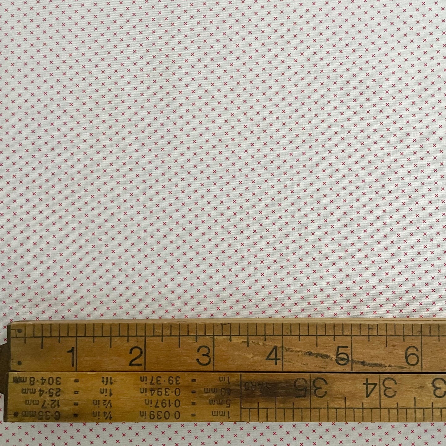 Red Small Cross on Ivory