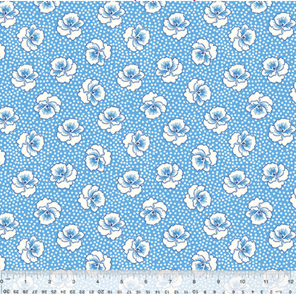 Wild Flour - Pansy Dot - Blue