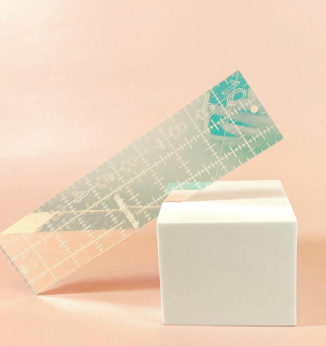 Whipstitch Iridescent Quilt Ruler 2.5" x 10"