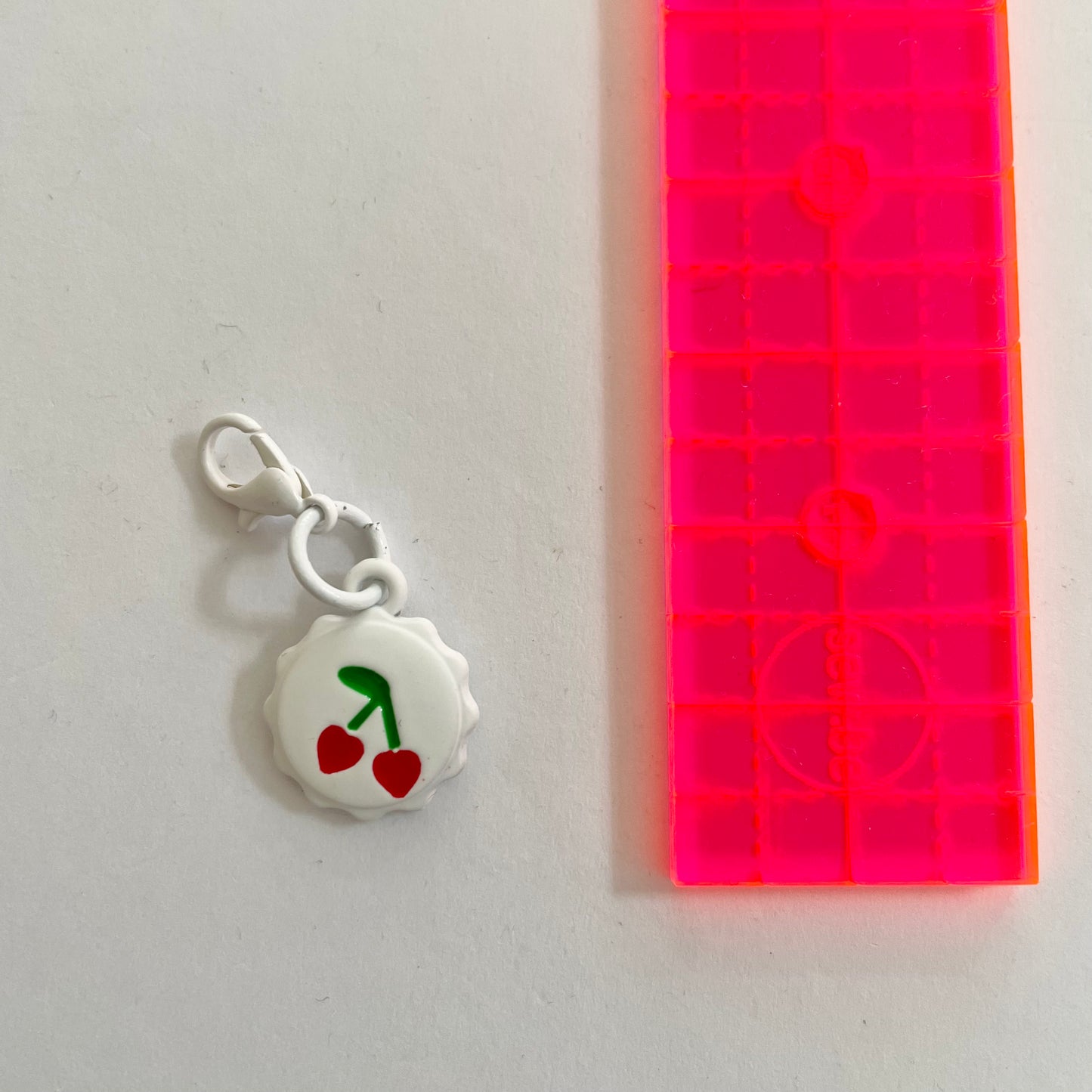 Cherry Zipper Charm